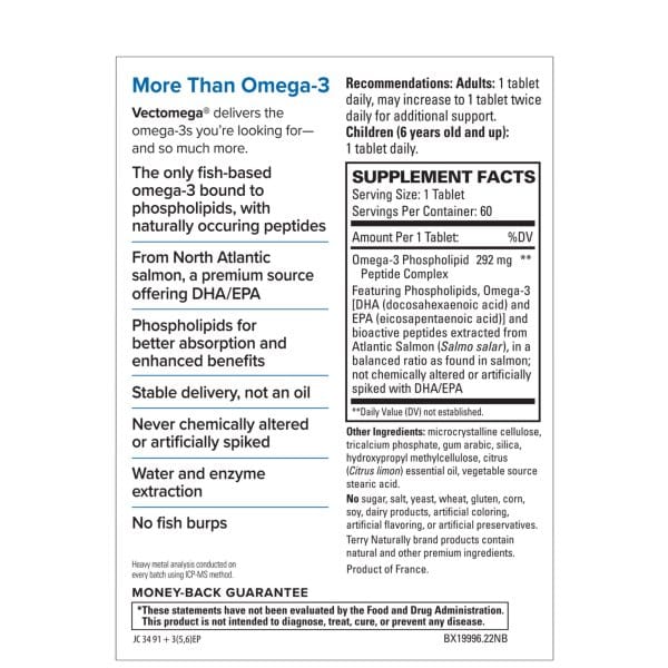 Vectomega Salmon Omega-3 EPA DHA 60 ct